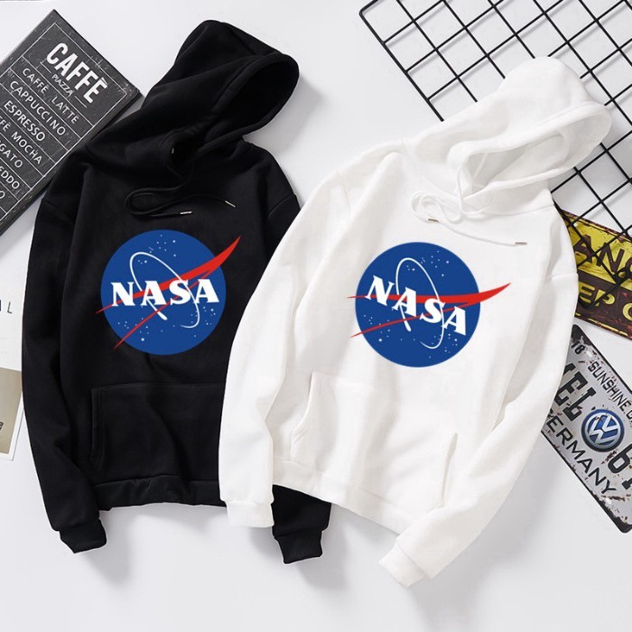 10 Color Fashion Casual Men's Hoodie Cotton Loose Space NASA Printing Couple Student Hoodie Jacket Fashion